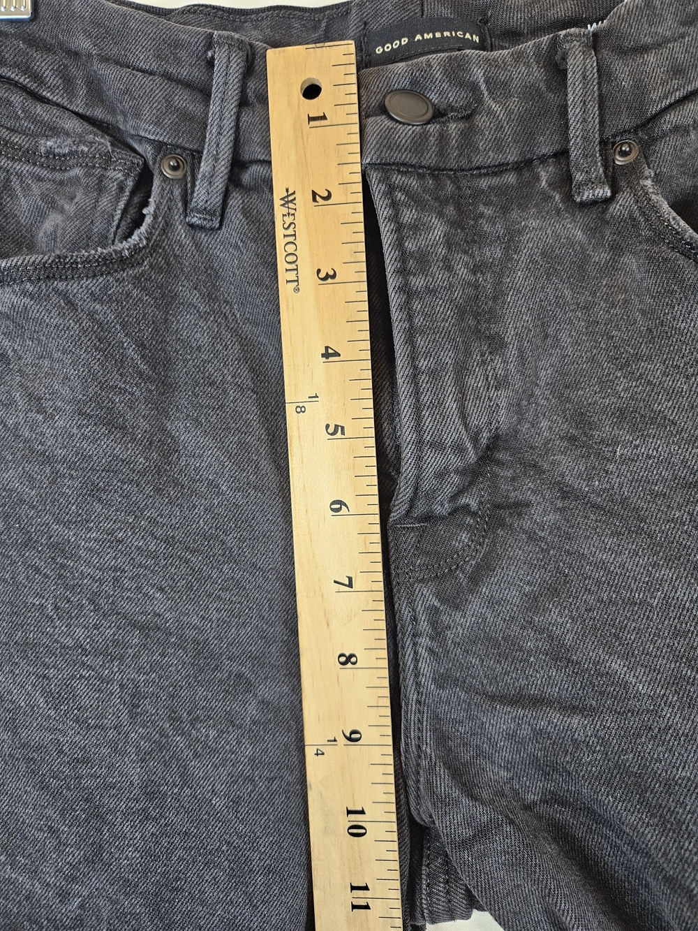 Good American Washed Black Boyfriend Jeans Preppy Casual Quiteluxury 0-25 - Picture 6 of 8
